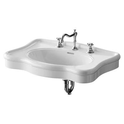 Bathroom Console Sink Deluxe Counter Top White Vitreous China — View 4