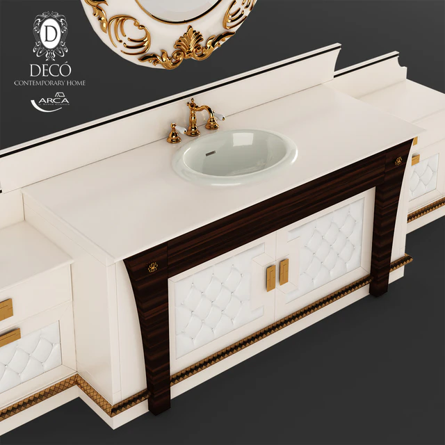 Set of bathroom furniture Arca Champagne — Descargar