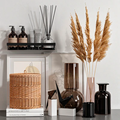 Decorative set with dried flowers 04 — Ver 1