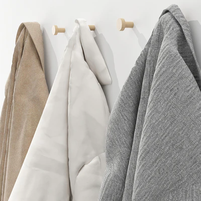 Outerwear and cap on hooks Set 01 — Ver 5