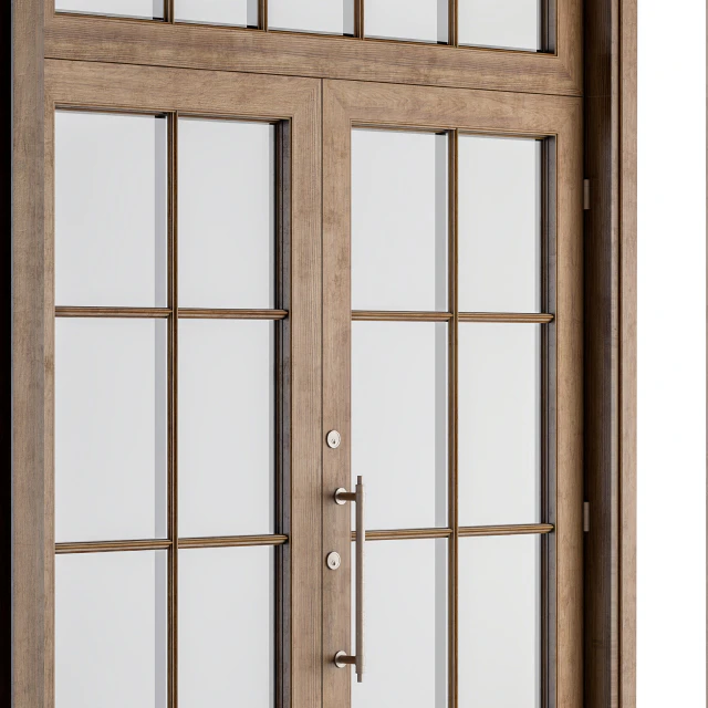 Wooden Vintage Glass Door — Скачать