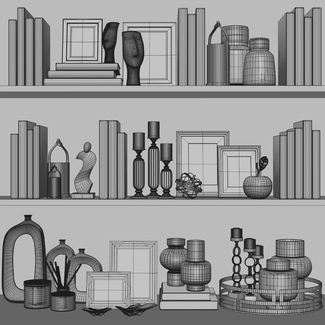 Decorative Set 37. White and gold books. — Descargar