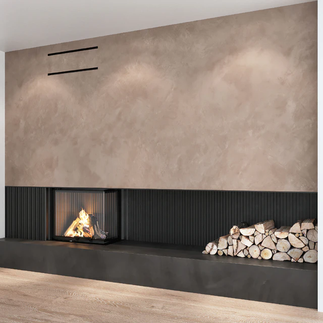 Decorative wall with fireplace set 06 — Descargar