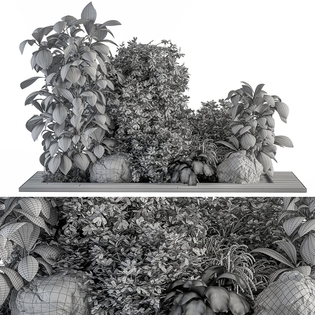 Garden Set Tropical Plants - Outdoor Plants Set 381 — Скачать