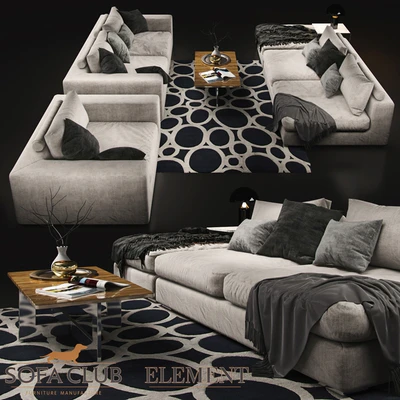 Sofa Cristal Sofa Club White — Ver 1