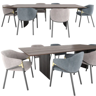 Hammer Guest Chair and Minotti Linha Table — Ver 1