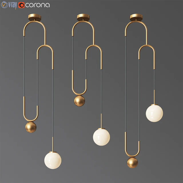 Cradle Brass pulley pendant light — Скачать