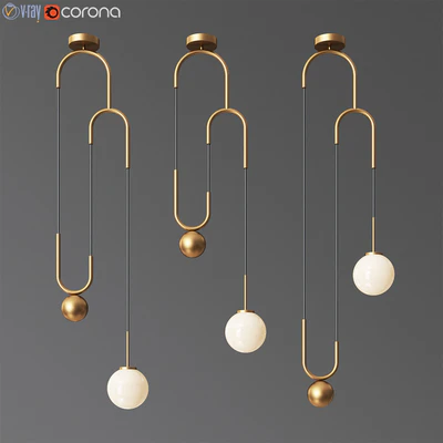 Cradle Brass pulley pendant light — Скачать