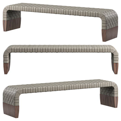 BRERA Tanned leather bench — download