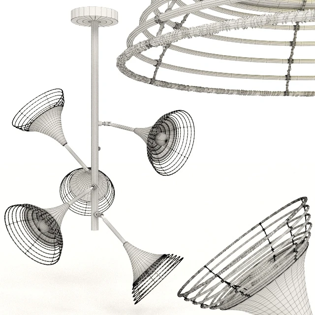 Pendant Lamp Rattan 5-lite — Скачать
