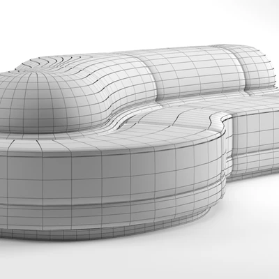 Canapé rond sofa — Ver 2