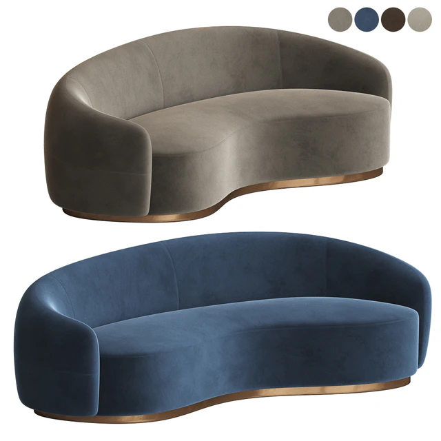 Snowglobs Austin Curved Sofa — Скачать