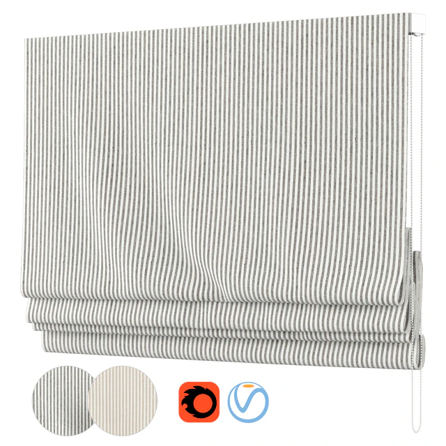 Roman Curtains 20 | Pottery Barn | Wheaton Stripe Shade — Descargar