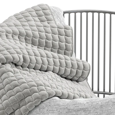 Westelm Metal basket with blanket — Ver 4