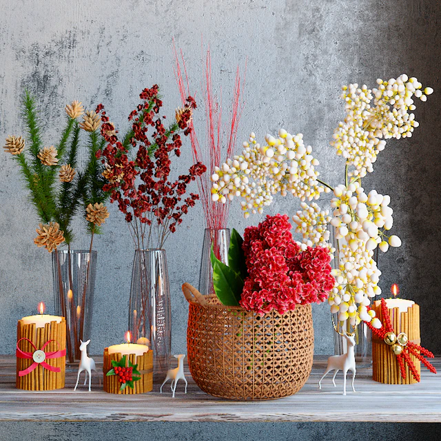 Winter flowers set — Descargar