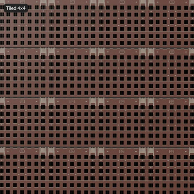 beaux arts multi story brick facade aerial texture red — Вид 4