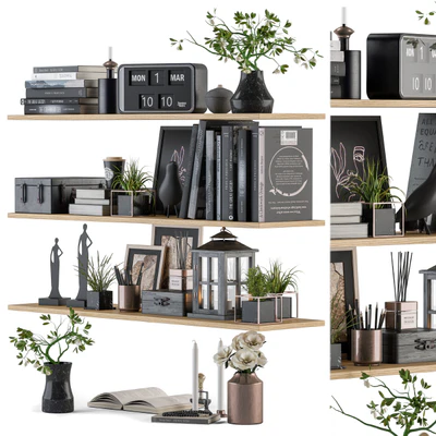 Decorative Set on Shelves — Ver 1