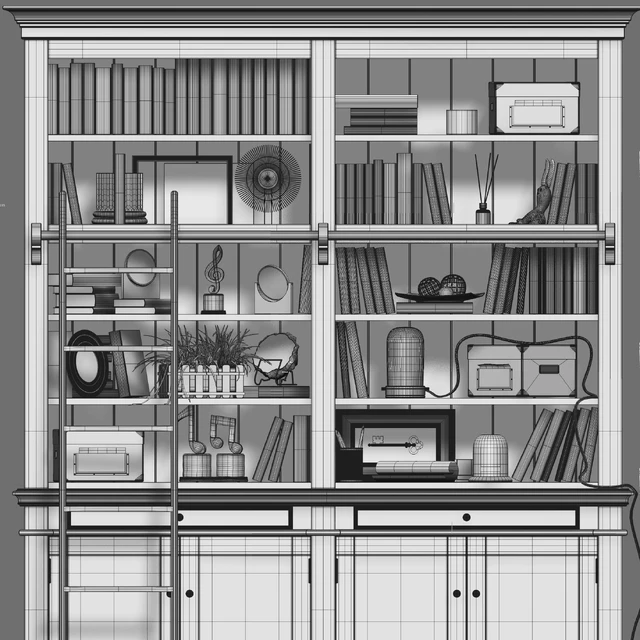Bookcase, library Versailles. Maisons du monde — Descargar