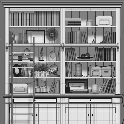 Bookcase, library Versailles. Maisons du monde — Ver 3