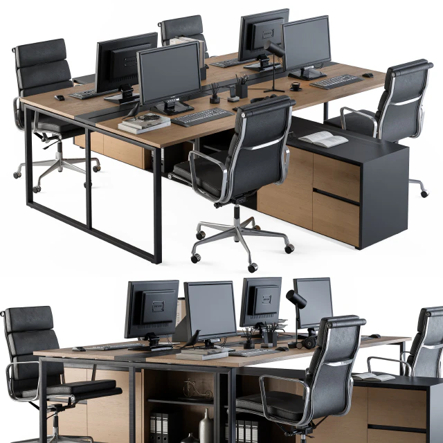Office Furniture - employee Set 13 — Descargar