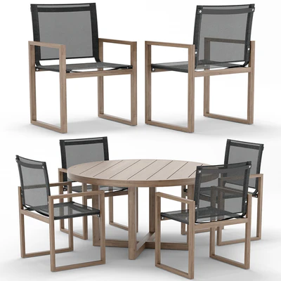RH Outdoor Aegean round table-chair — Ver 1