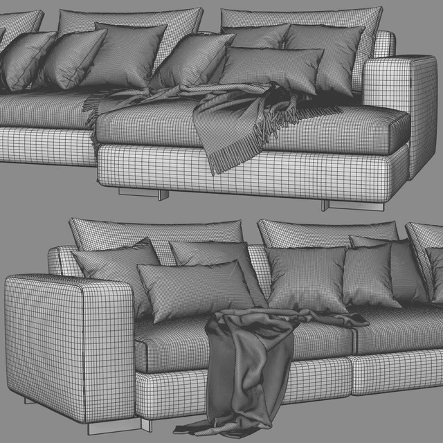Molteni&C Turner Chaise Longue Sofa — Скачать