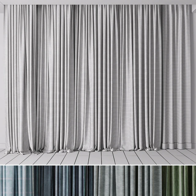 Hadi Curtains 40 - collection of green and blue curtains with patterns — Descargar