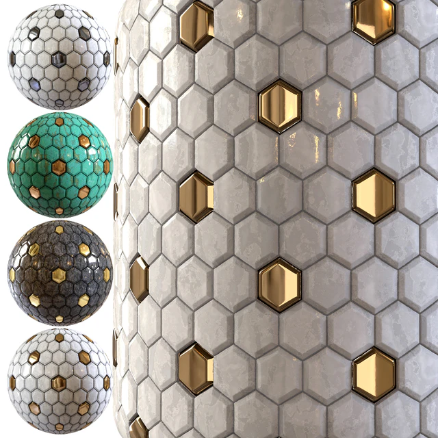 steel and marble mix tile 002 — Descargar