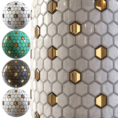 steel and marble mix tile 002 — Ver 1