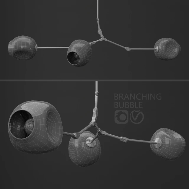 Branching bubble 3 lamps — Скачать