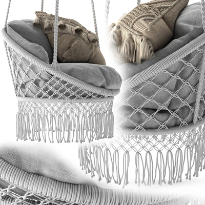 Deluxe Macrame Chair with Fringe — Ver 4