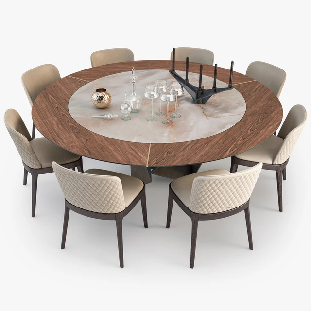 Cattelan Italia Skorpio round table Magda chair set — Descargar