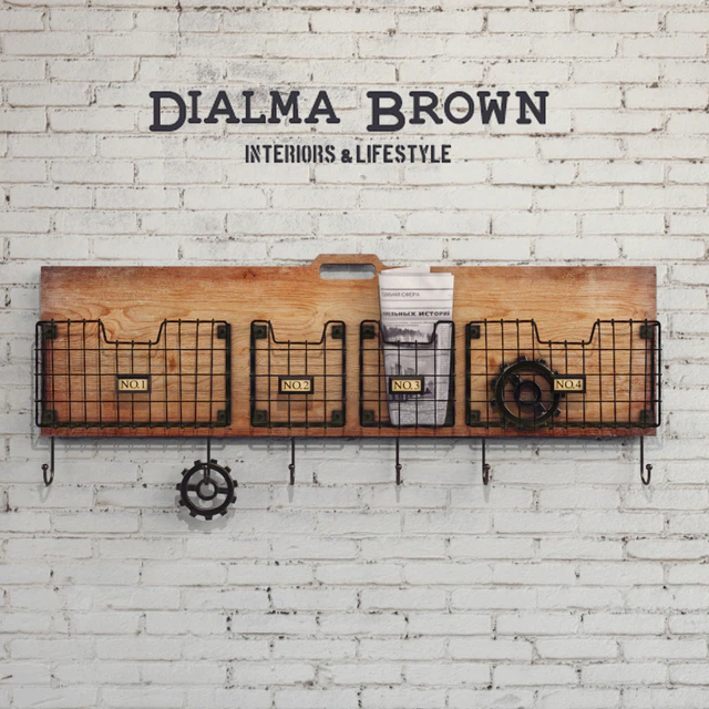 Hanger - magazine rack Dialma Brown DB003637 — Descargar