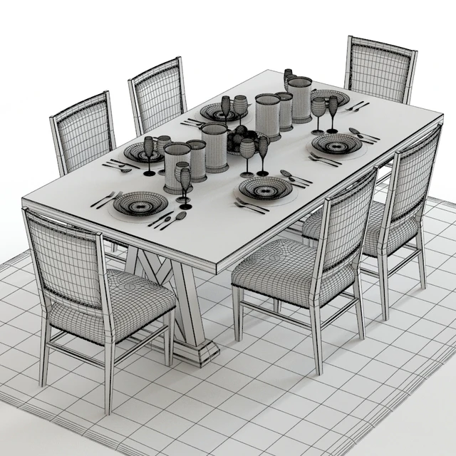 Hooker Geo Trestle and Stol Upholstered — Descargar