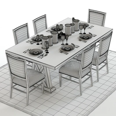 Hooker Geo Trestle and Stol Upholstered — Ver 3