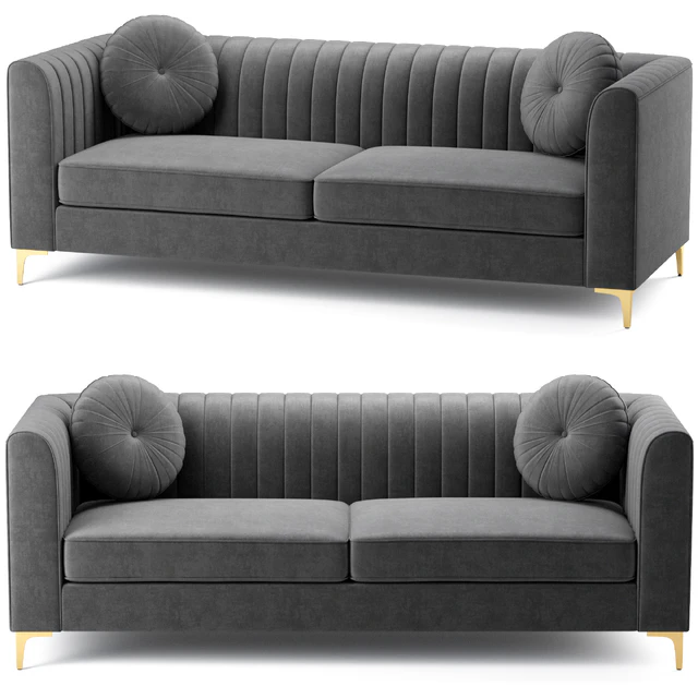 Isabelle Velvet Sofa Meridian Furniture — Скачать