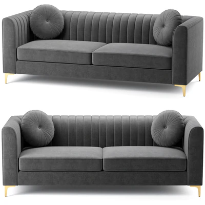 Isabelle Velvet Sofa Meridian Furniture — Вид 4