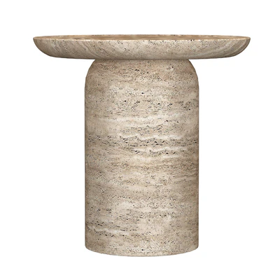 CUPOLA CARVED ROUND SIDE TABLE — Ver 4