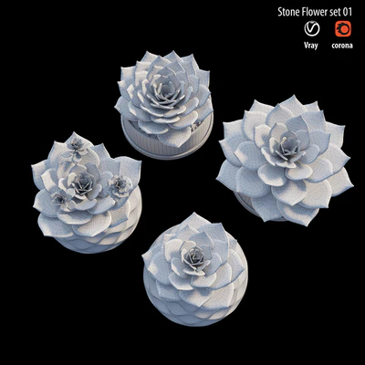 Stone flower set 01 — Вид 4
