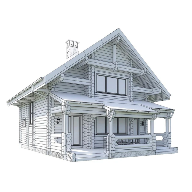 House made of timber H-2 — Descargar