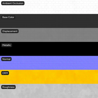 grooved english bond brick wall texture black — Вид 4