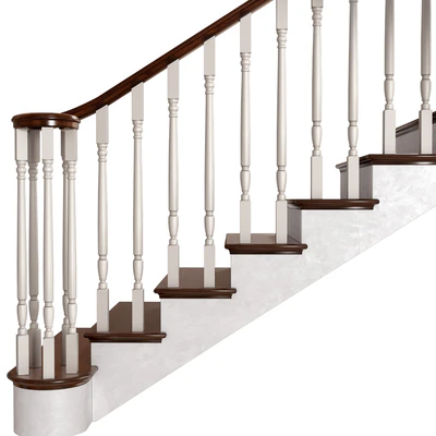 Staircase in classic style.Classic Modern interior stair — Ver 4