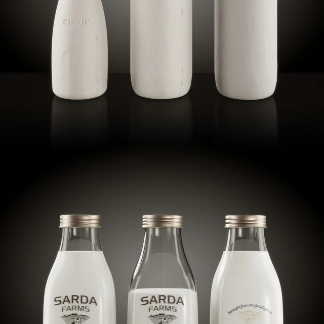 Milk bottles set — Descargar