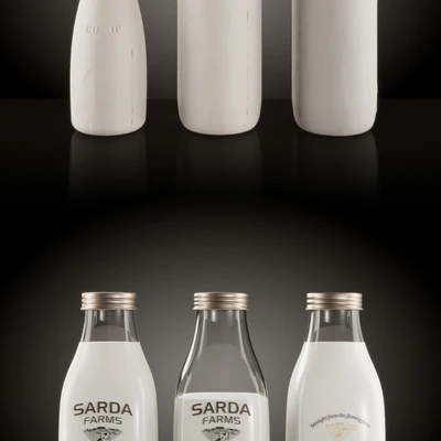 Milk bottles set — Ver 2