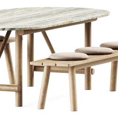 Ayana Outdoor Table and Bull Bench by B&B Italia — Вид 2
