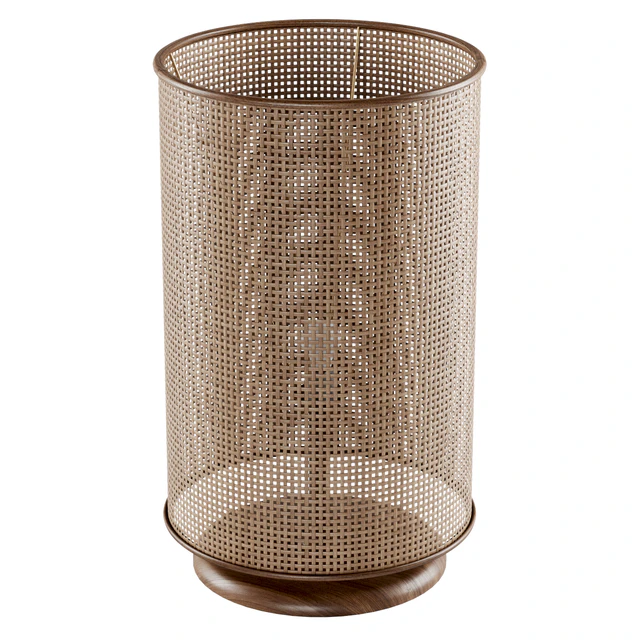 Wooden rattan table lamp L500 / Круглый настольный светильник — Скачать