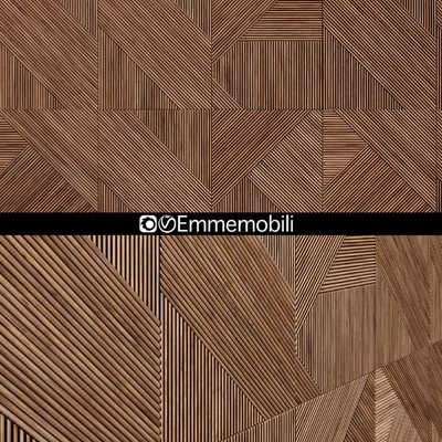 Emmemobili STRIPES BOISERIEwalnut panels — Ver 1