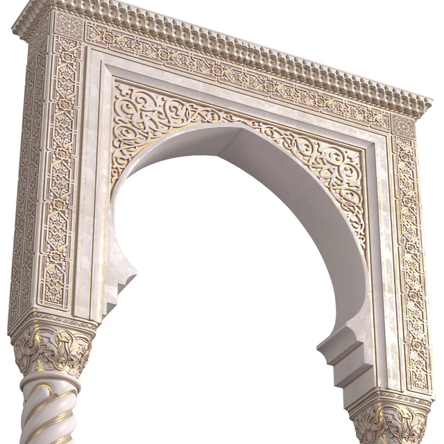 Arch in oriental style.Arabian arch.Moroccan arc.Arabic Door Portal.Entryway — Descargar