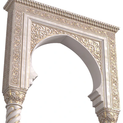 Arch in oriental style.Arabian arch.Moroccan arc.Arabic Door Portal.Entryway — Ver 4