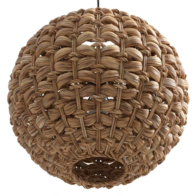 Woven Pendant Lamp Brown SIWAZE — Ver 3